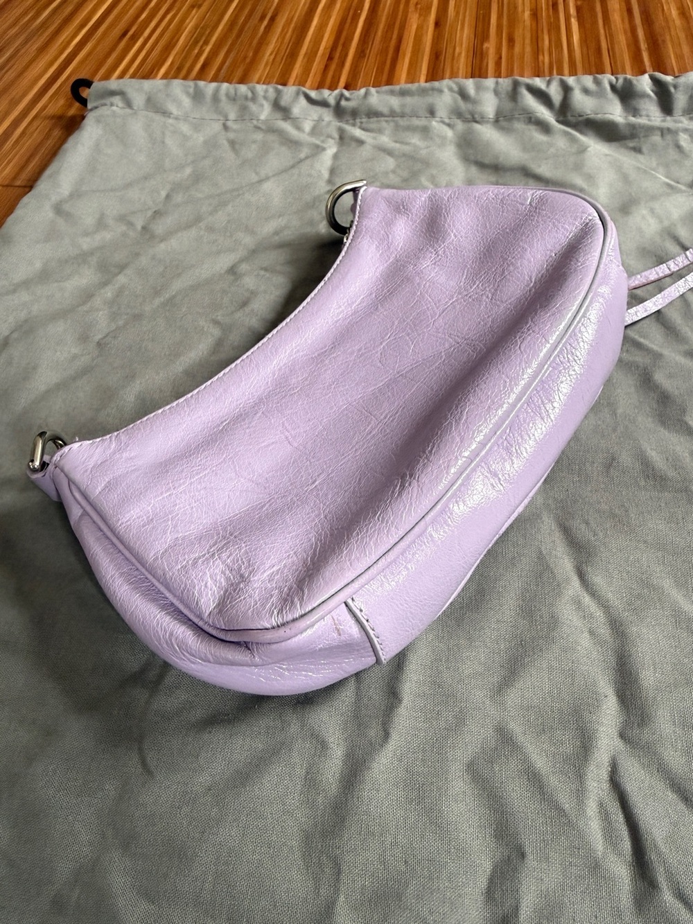 Le Cagole Mini Leather Shoulder Bag - Picture 10 of 12